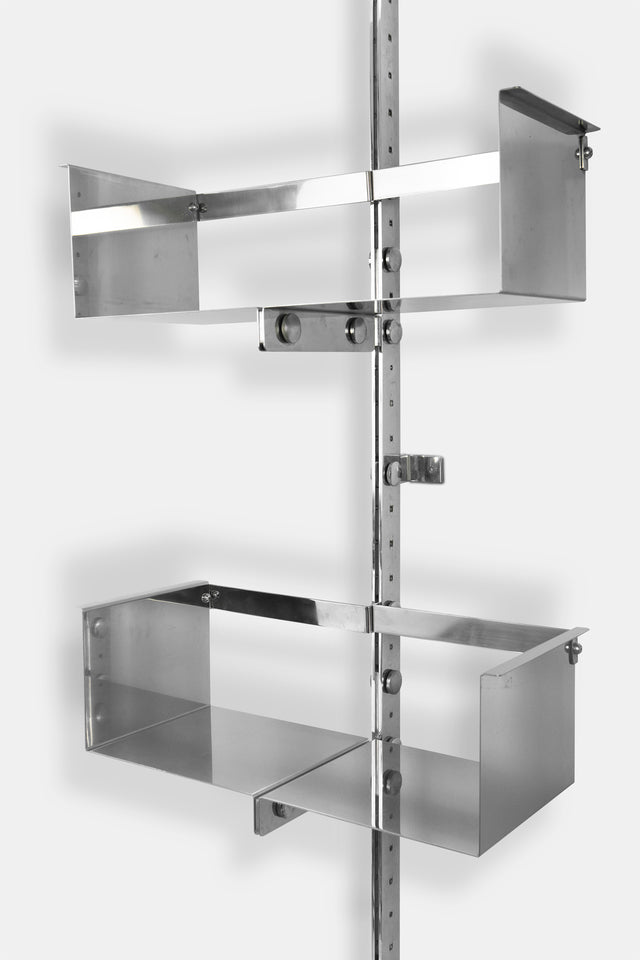 A pair of wall-mounted bookshelves, Mod. No. P700, circa 1969.