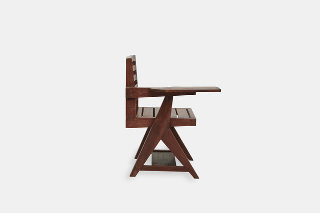 A teak paddle armchair designed for the Chandigarh University, circa 1950s