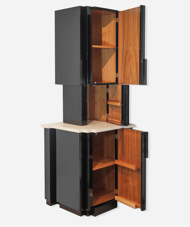 Corner drinks cabinet, circa 1940