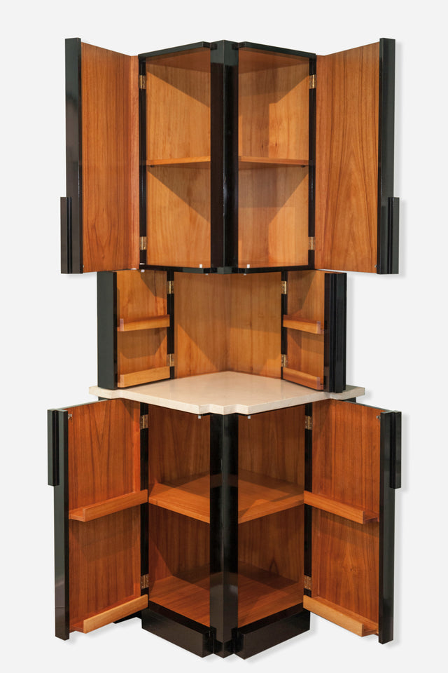 Corner drinks cabinet, circa 1940