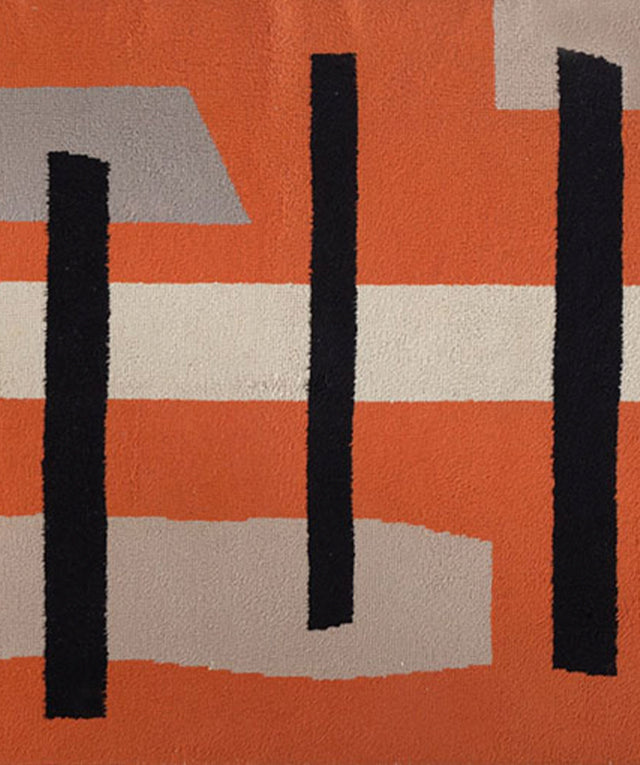 Geometric rug, circa 1950s.