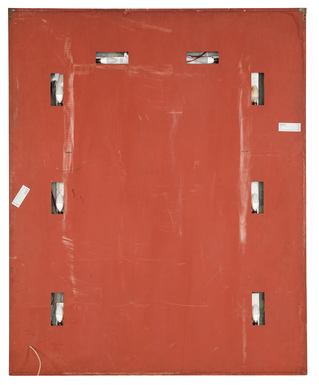 Illuminated floral mirror, circa 1930s