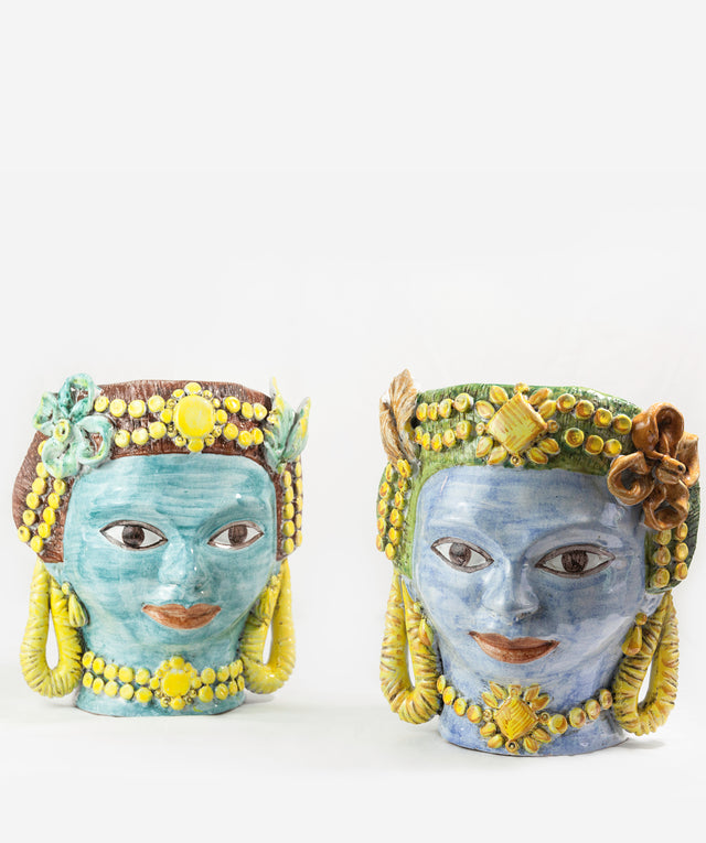 Pair of Sicilian heads, circa 1950