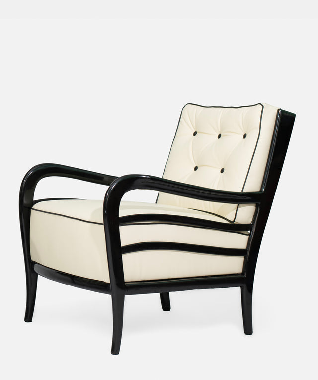 Pair of armchairs, circa 1940s.