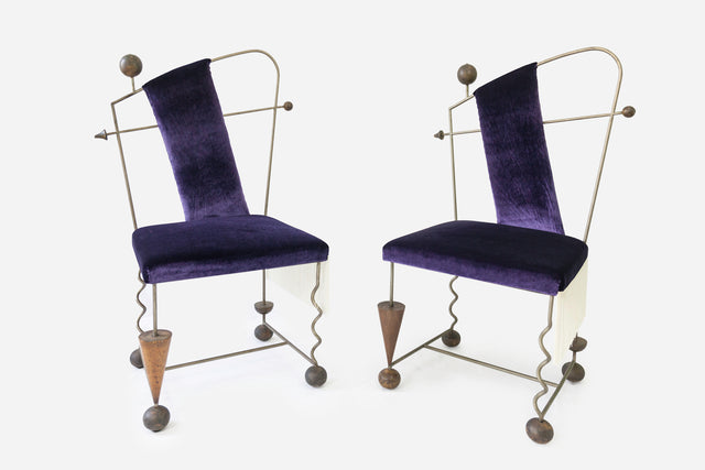 Pair of arrow chairs, circa 1970