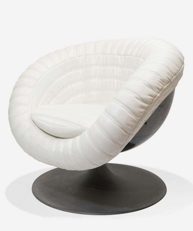 Pair of 'baseball glove' armchairs, circa 1970