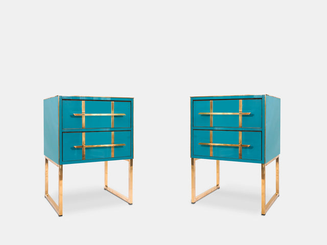 Pair of bedside tables, circa 1990s