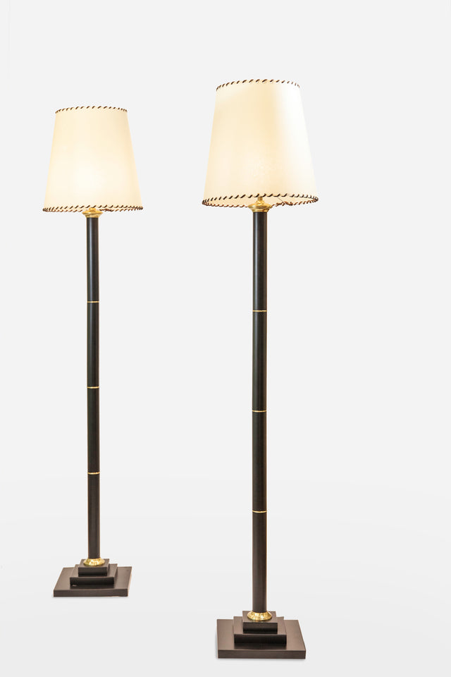 Pair of elegant floor lamps, circa 1960