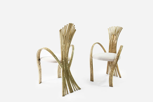 Pair of rare chairs, circa 1980