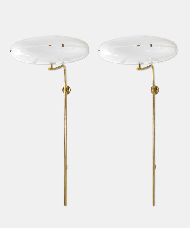 Pair of sculptural wall lights, model no. 206, 1955