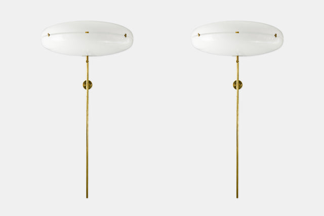 Pair of sculptural wall lights, model no. 206, 1955