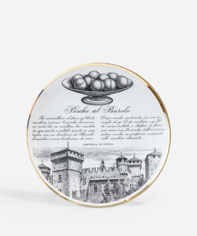 'Pesche al Barolo' decorative plate, circa 1950