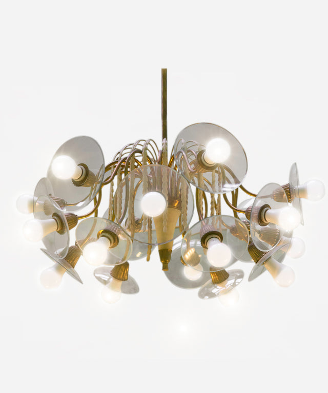 Rare flower chandelier, circa 1940s