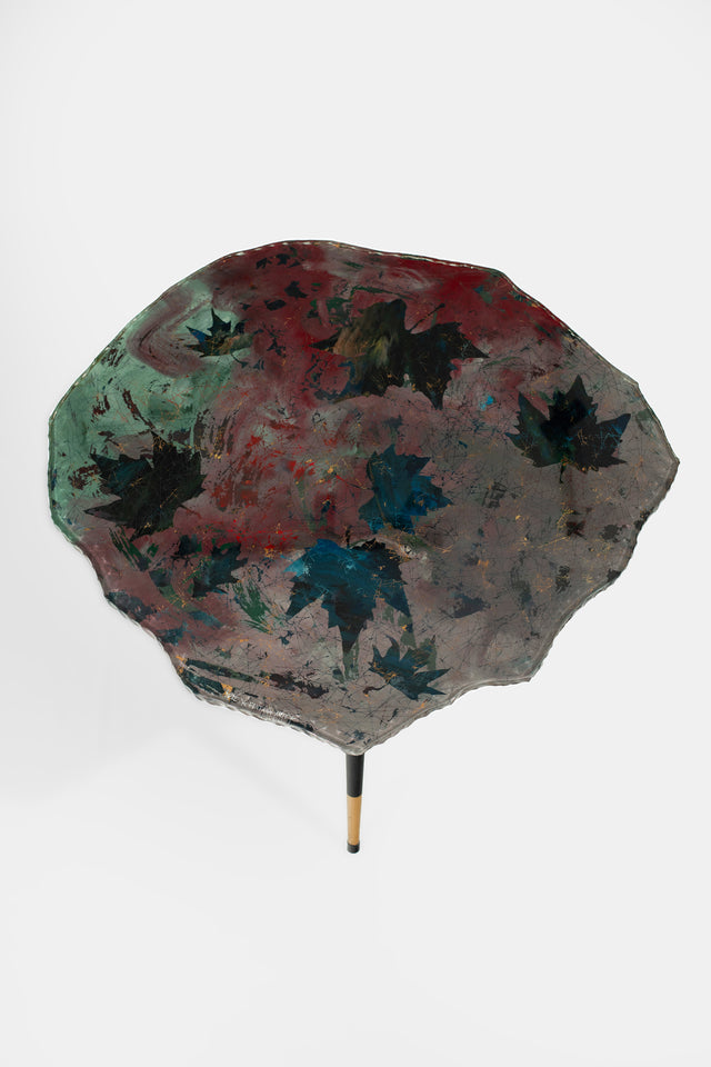 Rare round coffee table, circa 1958