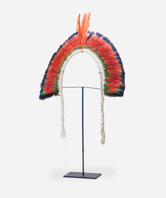 Red indigenous headdress