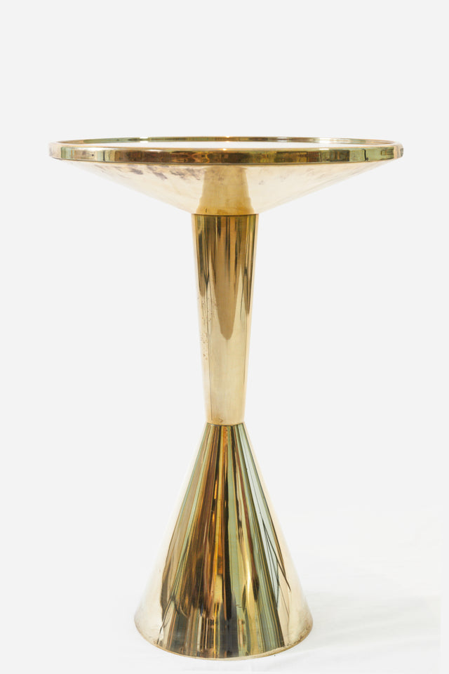 Round mirrored coffee table, circa 1980