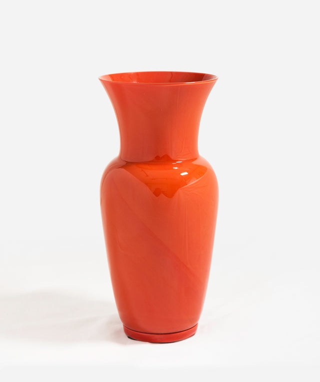 Tall orange vase, circa 1980