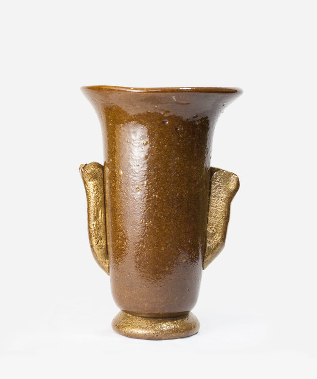 Vase in pulegoso glass, circa 1930