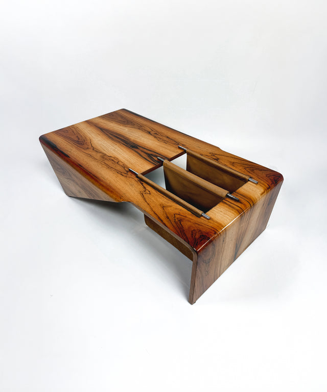 Andorinha Wood & Leather Coffee Table, circa 1960