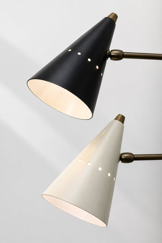 Rare pair of sculptural wall lights