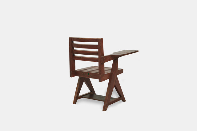 A teak paddle armchair designed for the Chandigarh University, circa 1950s