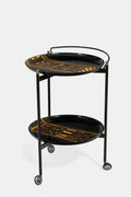 Bar cart with removable trays, circa 1950s