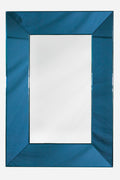 Blue framed mirror, circa 1990