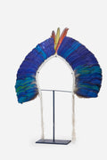 Blue indigenous headdress