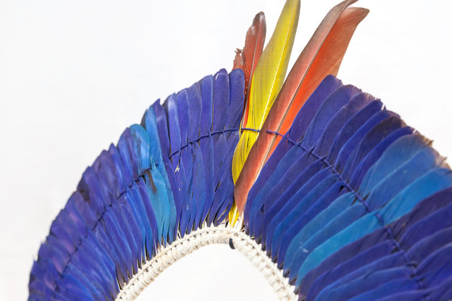 Blue indigenous headdress