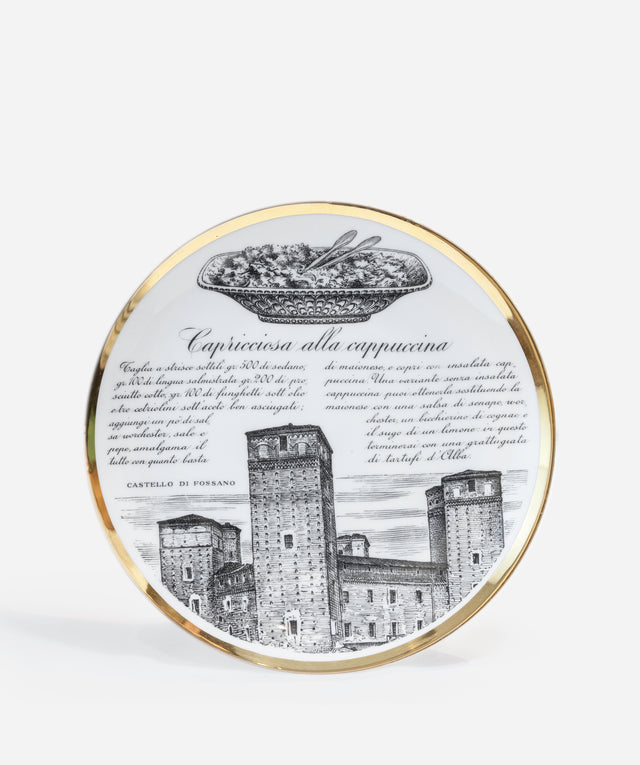 'Capricciosa alla cappuccina' decorative plate, circa 1950