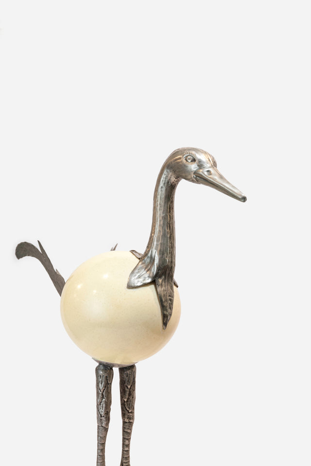 Decorative ostrich sculpture, circa 1960