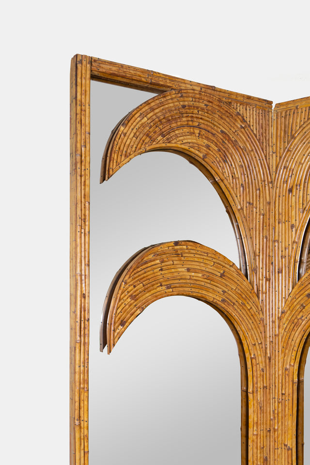 Mirrored two-fold decorative screen, circa 1970s