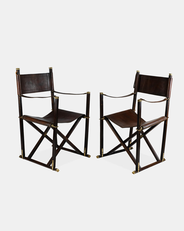 Morgens Koch, Pair of folding armchairs Model MK-16, 1930