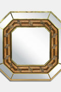 Octagonal mirror in the manner of Gabriella Crespi, circa 1970s