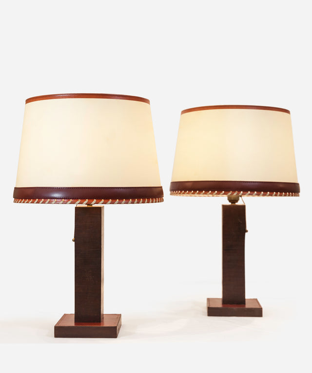 Pair of ‘Hermès Paris’ table lamps, circa 1950.