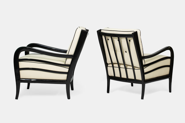 Pair of armchairs, circa 1940s.