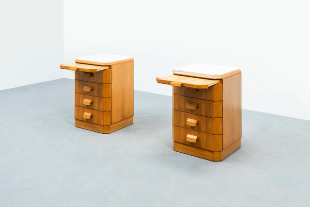 Pair of bedside tables / chests of drawers, circa 1950s