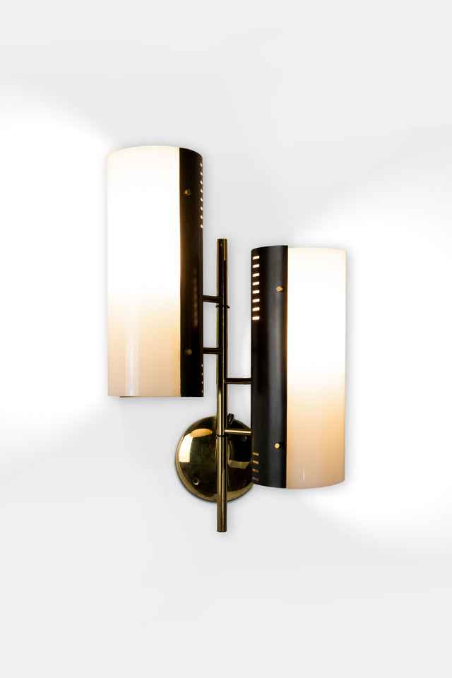 Pair of conical wall lights, circa 1955