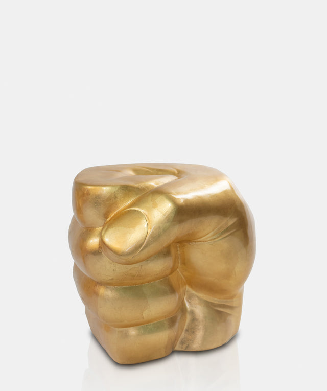 Pair of 'fist' poufs/side tables, 2014