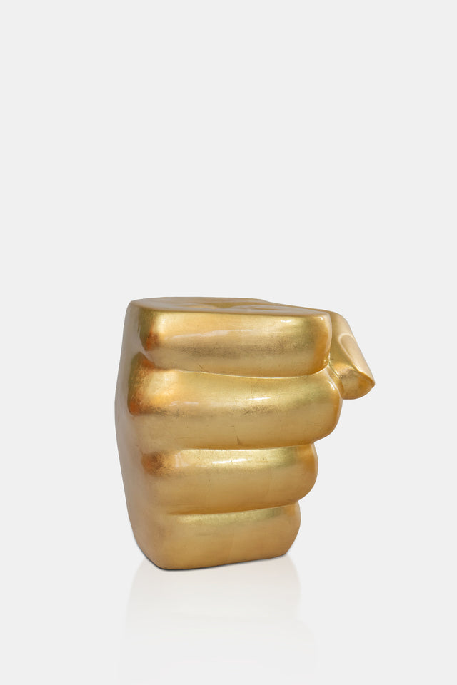 Pair of 'fist' poufs/side tables, 2014