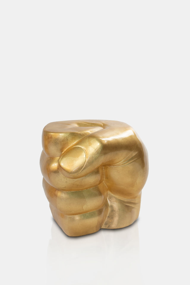 Pair of 'fist' poufs/side tables, 2014