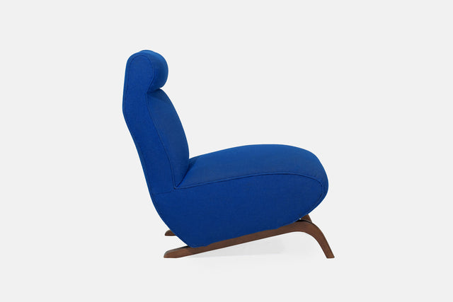 Pair of low-slung lounge chairs, circa 1950s