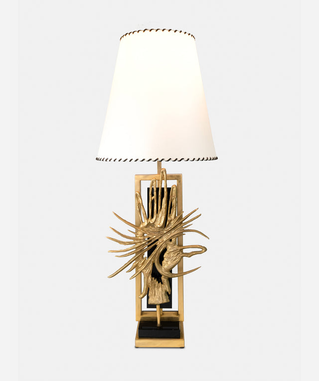 Pair of rare 'Zeus Hand' table lamps, circa 1970s