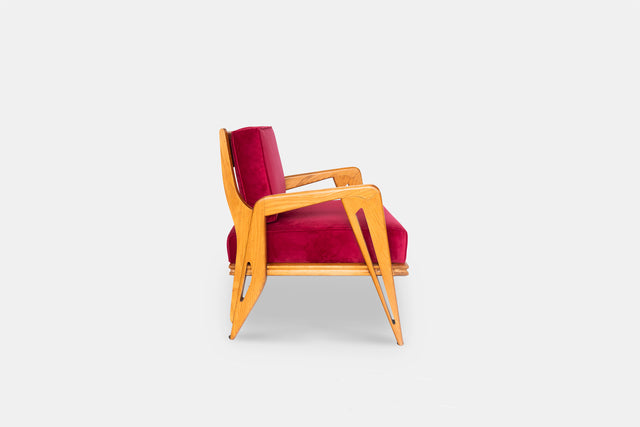 Pair of rare armchairs, circa 1950s