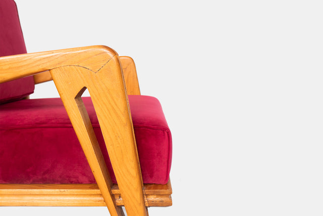 Pair of rare armchairs, circa 1950s