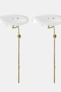 Pair of sculptural wall lights, model no. 206, 1955