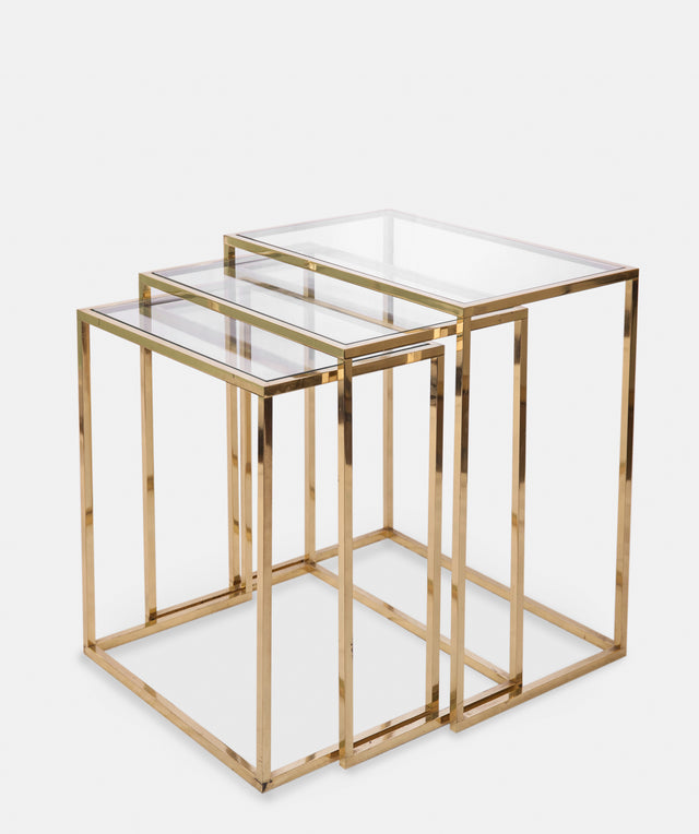 Set of three nesting coffee tables, circa 1970