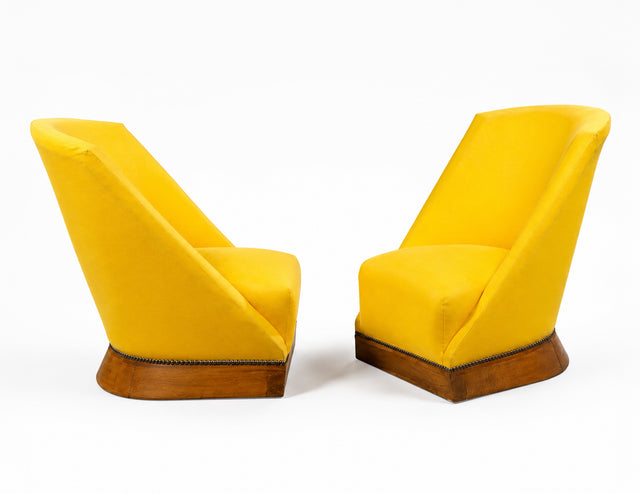 Louis Sognot, Pair of modernist armchairs, 1927.