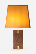 Table lamp in ostrich skin, circa 1970