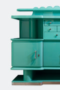 Turquoise kitchen cabinet, circa 1930s